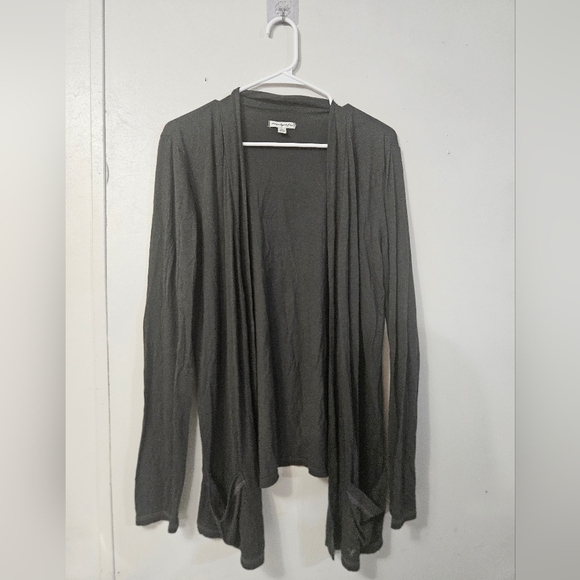American Eagle Gray Open Front Cardigan With Pockets! - Picture 1 of 5